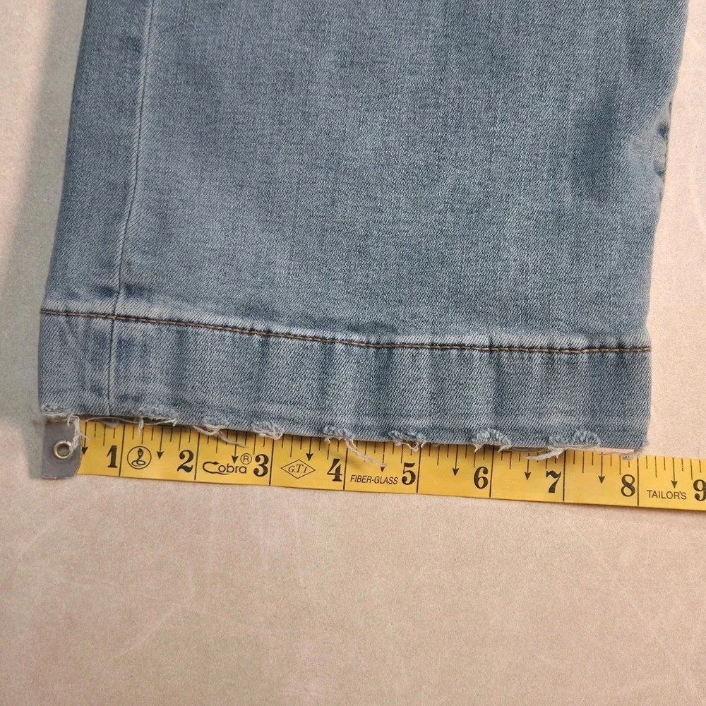 Joes Jeans Womens High Rise Wide Leg Megan Jeans 27×33 Distressed Light Washed